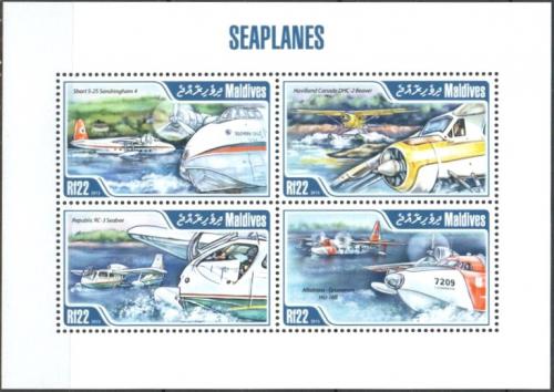 Poštové známky Maldivy 2013 Hydroplány Mi# 4998-5001 Kat 11€
