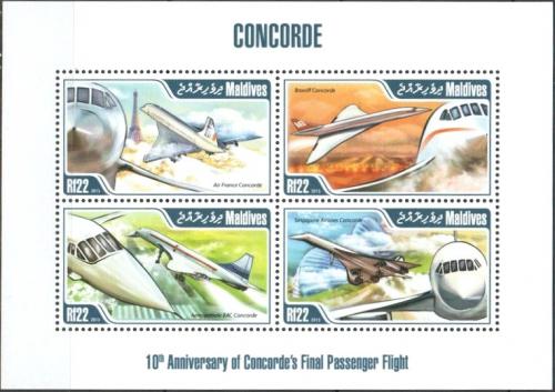 Poštové známky Maldivy 2013 Concorde Mi# Mi# 5013-16 Kat 11€