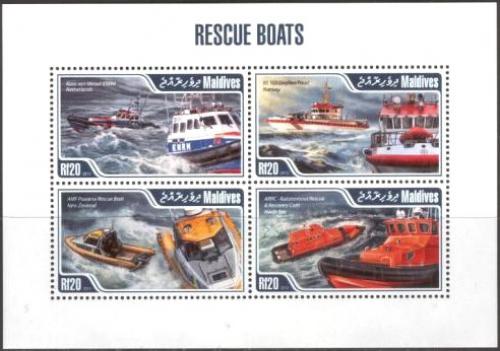 Poštové známky Maldivy 2013 Záchranáøské lode Mi# 5028-31 Kat 10€