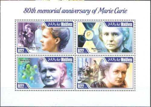 Poštové známky Maldivy 2014 Marie Curie Mi# 5058-61 Kat 11€