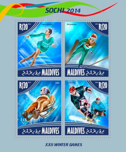 Poštové známky Maldivy 2014 ZOH Soèi Mi# 5244-47 Kat 10€
