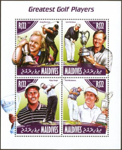 Poštové známky Maldivy 2014 Golf Mi# 5269-72 Kat 11€