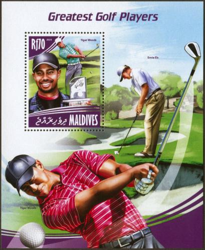 Poštová známka Maldivy 2014 Golf Mi# Block 718 Kat 9€