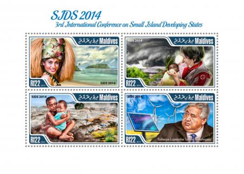 Poštové známky Maldivy 2014 Konference ostrovních státù Mi# 5340-43 Kat 11€