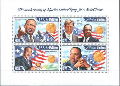 Poštové známky Maldivy 2014 Martin Luther King Mi# 5375-78 Kat 10€