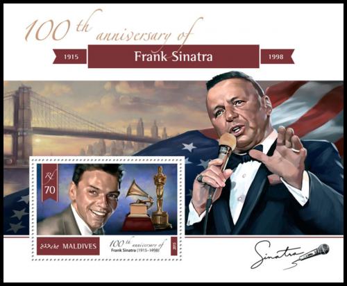 Poštová známka Maldivy 2015 Frank Sinatra Mi# Block 802 Kat 9€