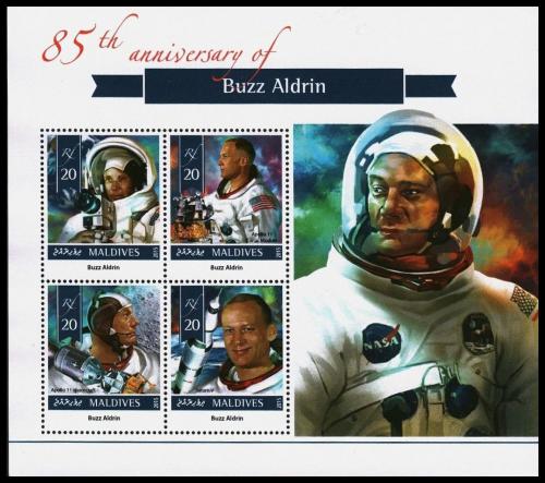 Poštové známky Maldivy 2015 Buzz Aldrin Mi# 5739-42 Kat 10€