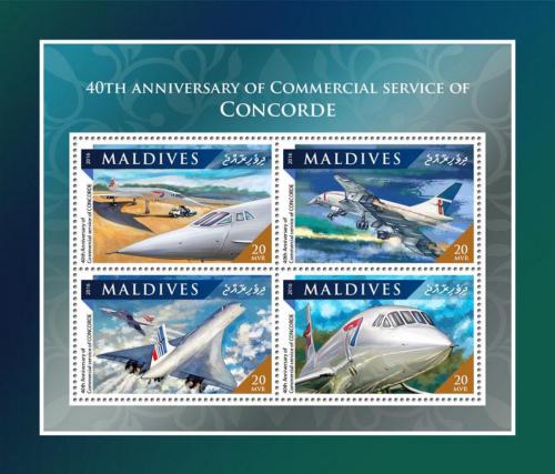Poštové známky Maldivy 2016 Concorde Mi# 6736-39 Kat 10€