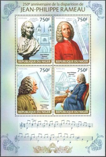 Poštové známky Niger 2014 Jean-Philippe Rameau, skladatel Mi# 2672-75 Kat 12€