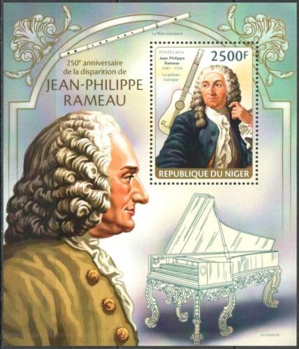 Poštová známka Niger 2014 Jean-Philippe Rameau, skladatel Mi# Block 276 Kat 10€