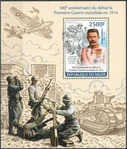 Poštová známka Niger 2014 První svìtová válka Mi# Block 279 Kat 10€