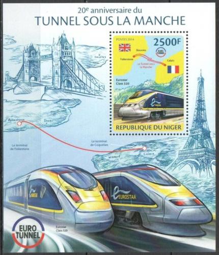Poštová známka Niger 2014 Eurotunel, 20. výroèie Mi# Block 285 Kat 10€