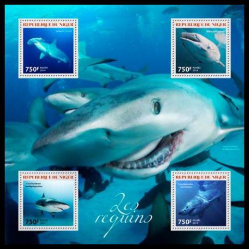 Poštové známky Niger 2014 Žraloky Mi# Mi# 2922-25 Kat 12€