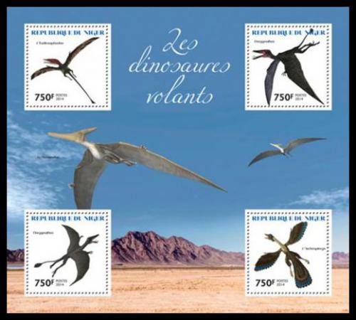 Poštové známky Niger 2014 Létající dinosaury Mi# 2927-30 Kat 12€