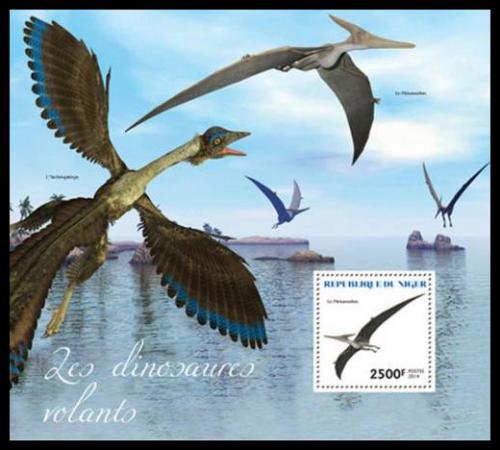 Poštová známka Niger 2014 Létající dinosaury Mi# Block 329 Kat 10€
