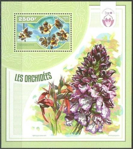 Poštová známka Niger 2014 Orchideje Mi# Block 350 Kat 10€