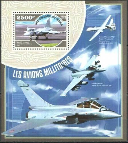 Poštová známka Niger 2014 Vojenská letadla Mi# Mi# Block 392 Kat 10€