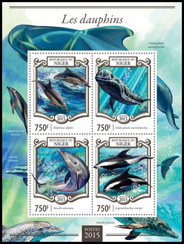 Poštové známky Niger 2015 Delfíny Mi# 3300-03 Kat 12€