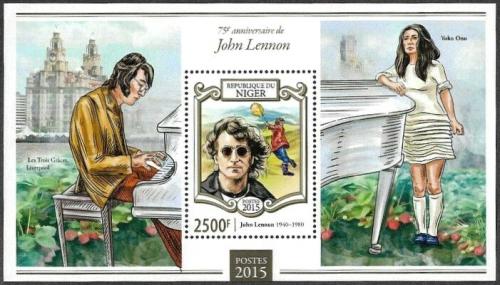 Poštová známka Niger 2015 The Beatles, John Lennon Mi# Block 418 Kat 10€
