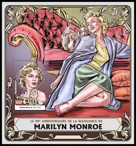 Poštová známka Niger 2016 Marilyn Monroe Mi# Block 507 Kat 14€
