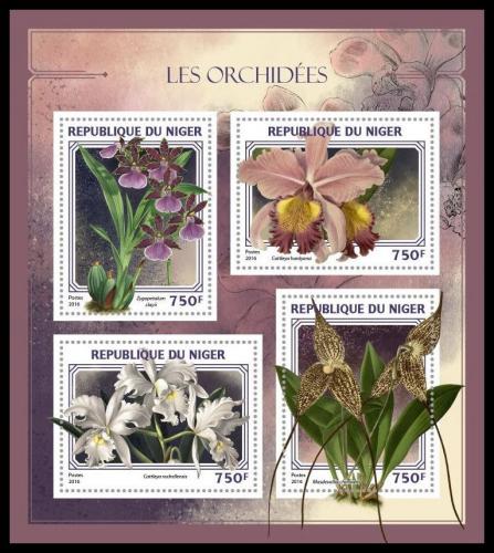 Poštové známky Niger 2016 Orchideje Mi# 4422-25 Kat 12€