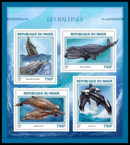 Poštové známky Niger 2016 Ve¾ryby Mi# 4437-40 Kat 12€