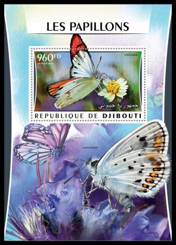 Poštová známka Džibutsko 2016 Motýle Mi# Block 210 Kat 12€