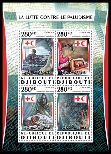 Poštové známky Džibutsko 2016 Boj proti malárii Mi# 1114-17 Kat 12€