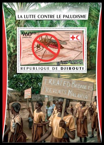 Poštová známka Džibutsko 2016 Boj proti malárii Mi# Block 226 Kat 12€