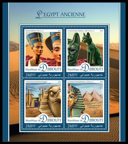 Poštové známky Džibutsko 2016 Starý Egypt Mi# 1144-47 Kat 10€