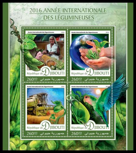 Poštové známky Džibutsko 2016 Medzinárodný rok luštìnin Mi# 1209-12 Kat 10€
