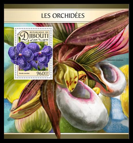 Poštová známka Džibutsko 2016 Orchideje Mi# Block 422 Kat 10€