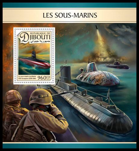 Poštová známka Džibutsko 2016 Ponorky Mi# Block 442 Kat 10€