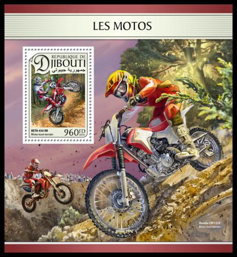 Poštová známka Džibutsko 2016 Motocykle Mi# Block 447 Kat 12€