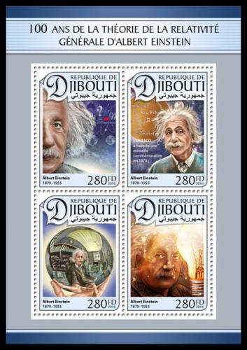 Poštové známky Džibutsko 2016 Albert Einstein Mi# 1378-81 Kat 11€