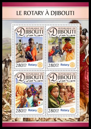 Poštové známky Džibutsko 2016 Rotary International Mi# 1398-1401 Kat 11€