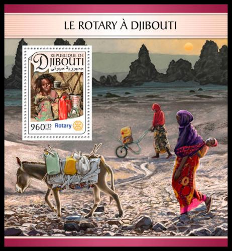 Poštová známka Džibutsko 2016 Rotary International Mi# Block 492 Kat 10€