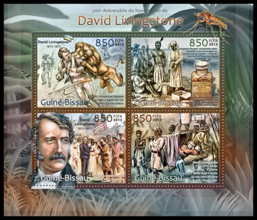 Poštové známky Guinea-Bissau 2013 David Livingstone Mi# 6452-55 Kat 14€