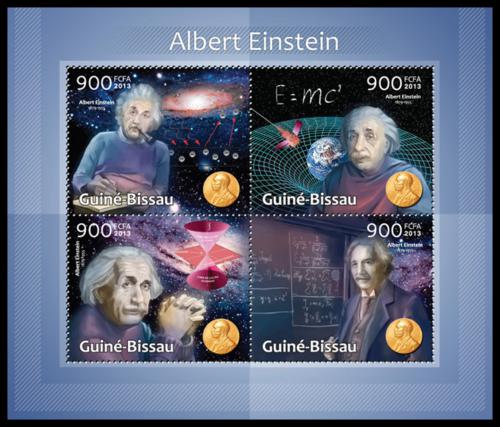 Poštové známky Guinea-Bissau 2013 Albert Einstein Mi# 6492-95 Kat 14€