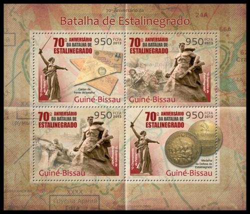 Poštové známky Guinea-Bissau 2013 Bitka u Stalingradu Mi# 6502-05 Kat 14€
