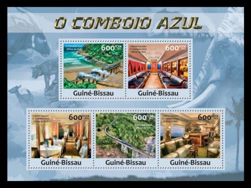 Poštové známky Guinea-Bissau 2013 Modrý vlak, Južná Afrika Mi# 6554-58 Kat 12€