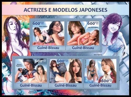Poštové známky Guinea-Bissau 2013 Japonské modelky Mi# 6566-70 Kat 12€