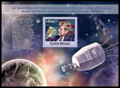 Poštová známka Guinea-Bissau 2013 Televizní družice Mi# Block 1155 Kat 11€