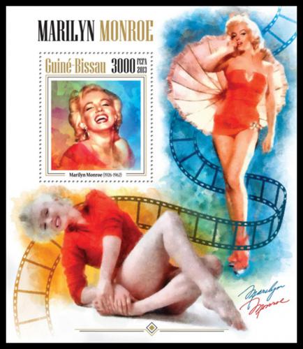 Poštová známka Guinea-Bissau 2013 Marilyn Monroe Mi# Block 1197 Kat 12€ 