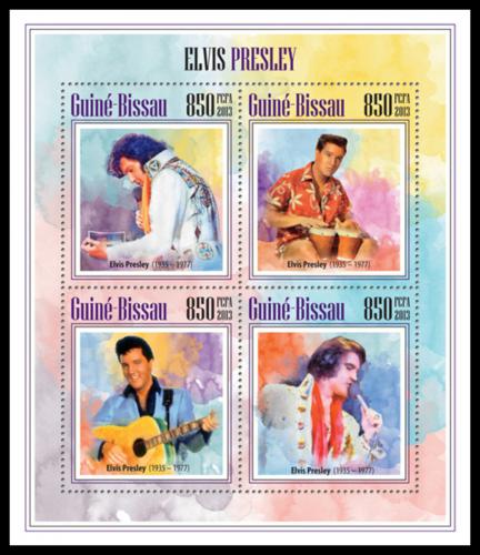 Poštové známky Guinea-Bissau 2013 Elevys Presley Mi# 6905-08 Kat 14€