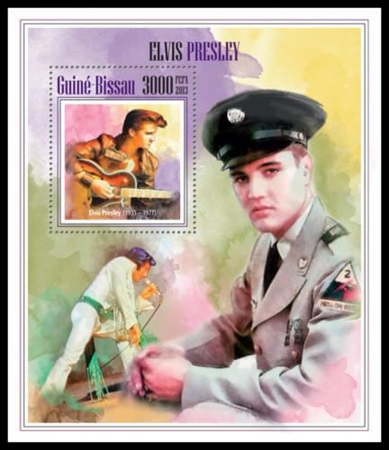 Poštová známka Guinea-Bissau 2013 Elevys Presley Mi# Block 1212 Kat 12€