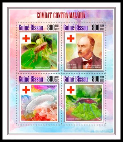 Poštové známky Guinea-Bissau 2013 Boj proti malárii Mi# 7016-19 Kat 13€ 