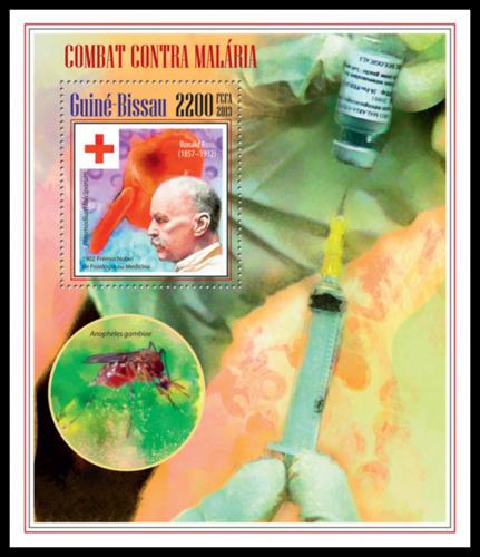 Poštová známka Guinea-Bissau 2013 Boj proti malárii Mi# Block 1230 Kat 8.50€