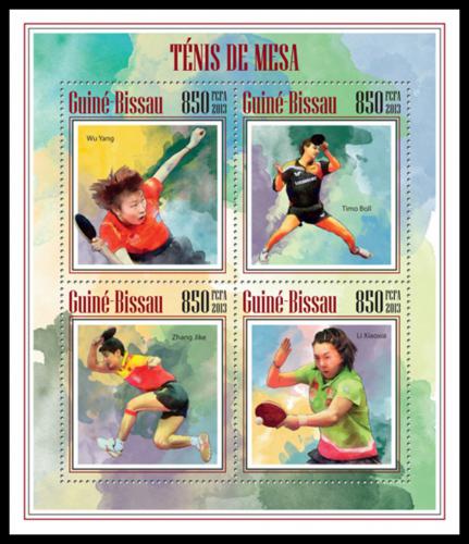 Poštové známky Guinea-Bissau 2013 Stolný tenis Mi# 7026-29 Kat 14€