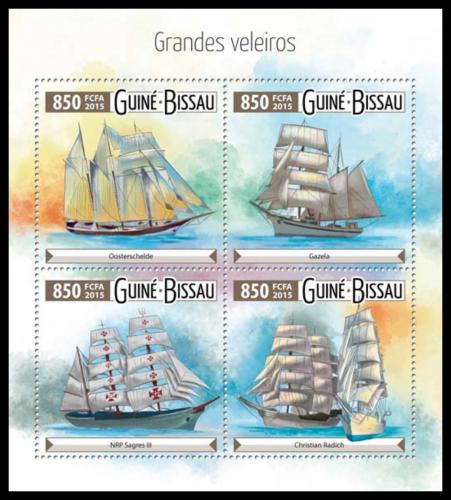Poštové známky Guinea-Bissau 2015 Plachetnice Mi# 8088-91 Kat 14€